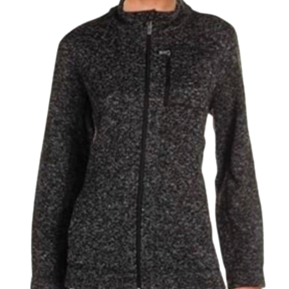 Calvin Klein Black White Knit Zippered Jacket Women's Small - Picture 1 of 6